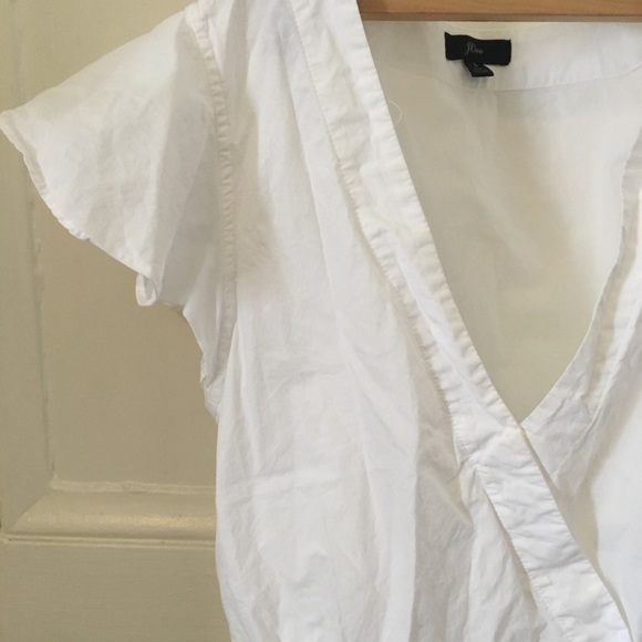 J Crew | Strong shoulder White Blouse - Picture 3 of 5